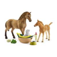 Schleich Horse Club Set Tierbaby-Pflege und Pferde Quarter Horse