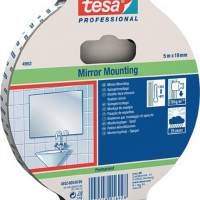 Adhesive tape tesafix 4952 length 50m width 19mm white for mirror attachment tesa